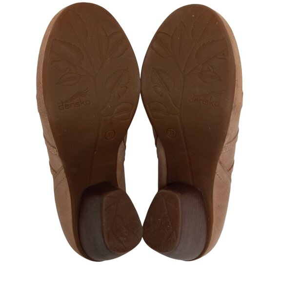 Dansko Size EU 37 Ankle Booties Womens Leather Heeled Meadow Nubuck Tan Brown - Picture 8 of 12